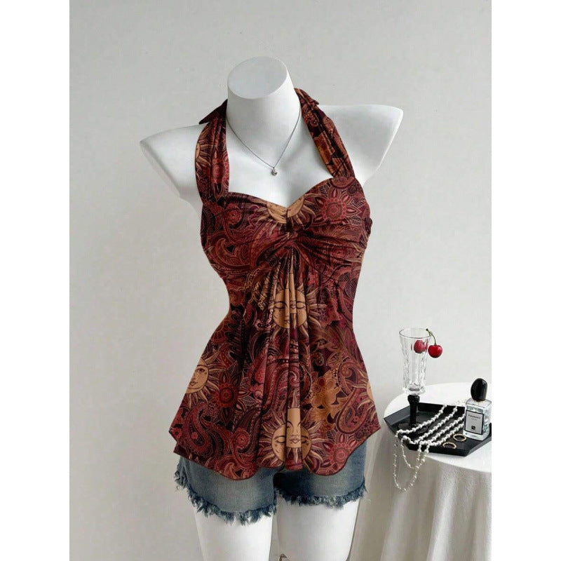 Womens Twist Backless Vest