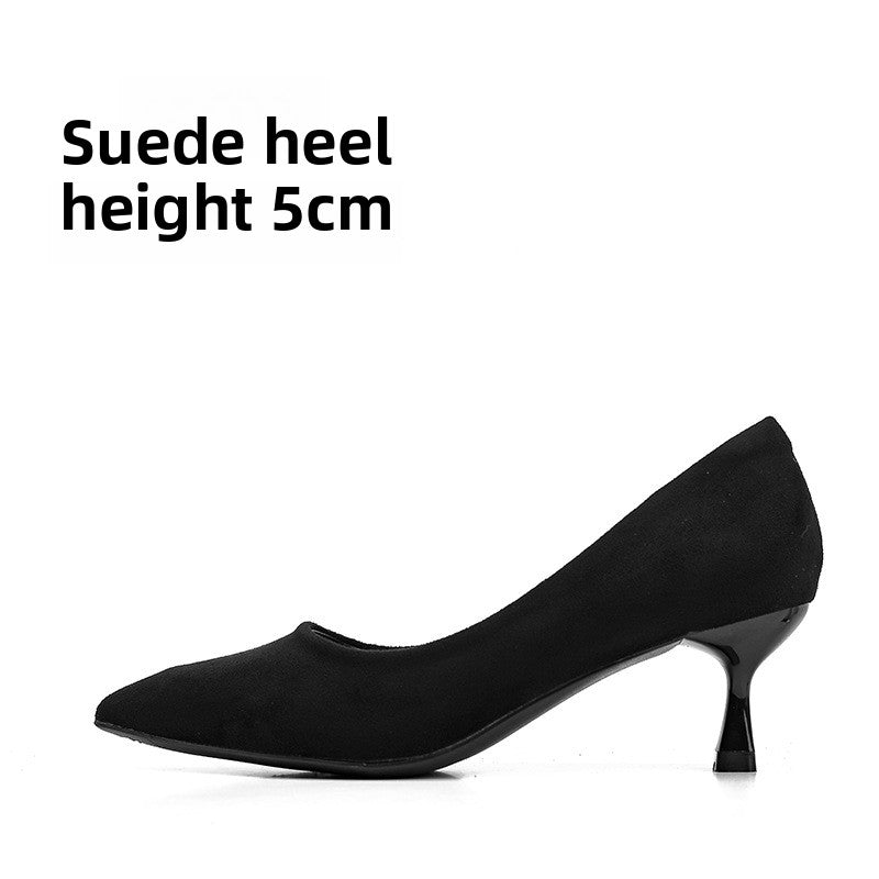 Soft-soled flats and high heels