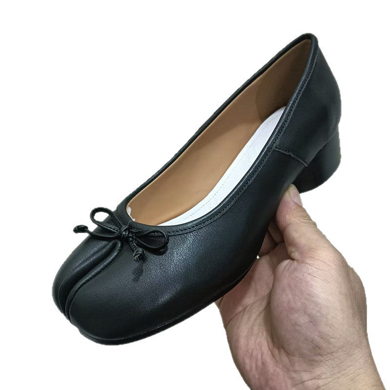 Women Split-Toe Leather Mary Jane Shoes