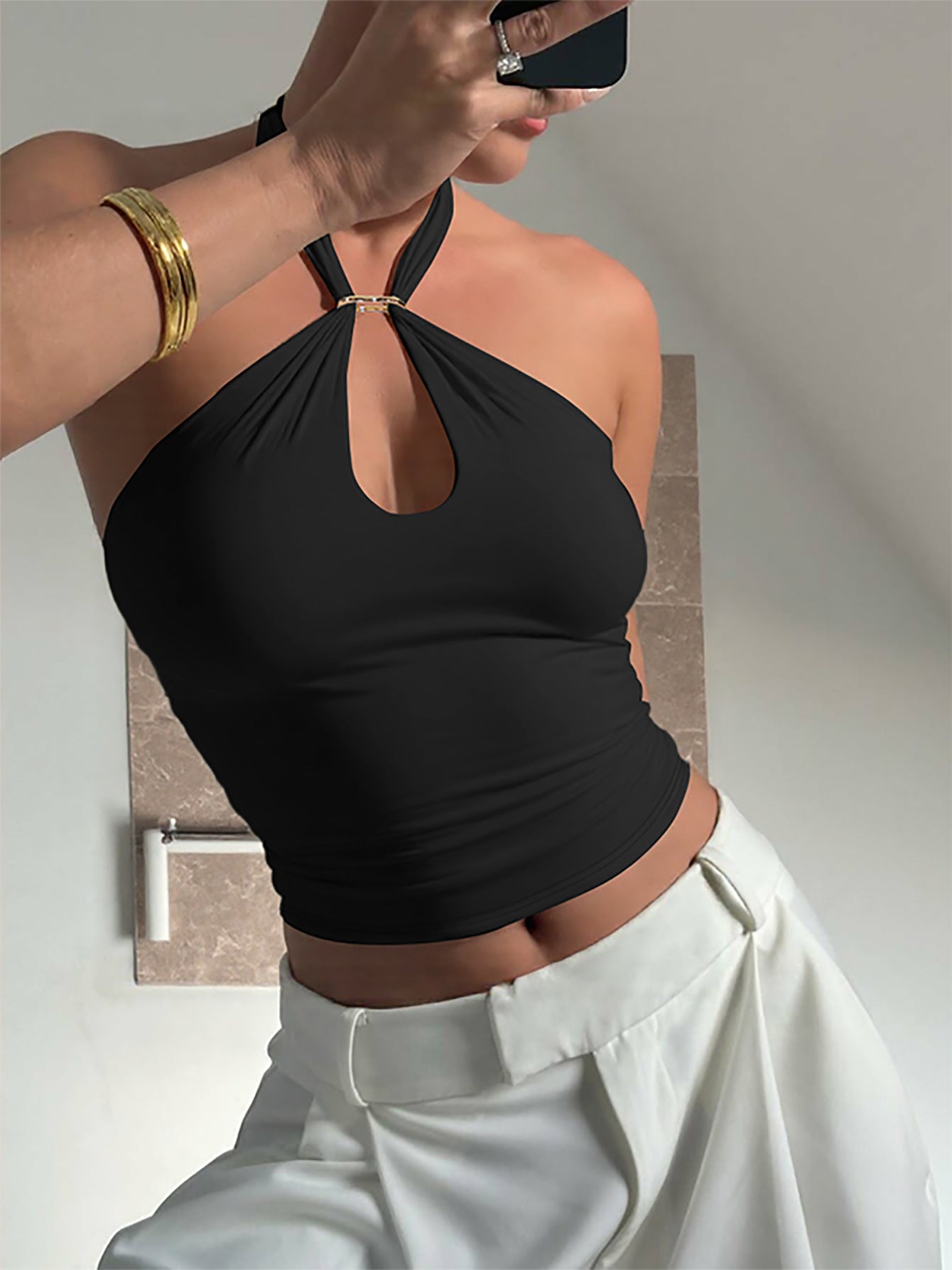Women's Lace-Up Sleeveless Vest