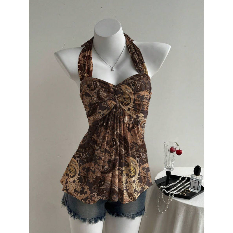 Womens Twist Backless Vest