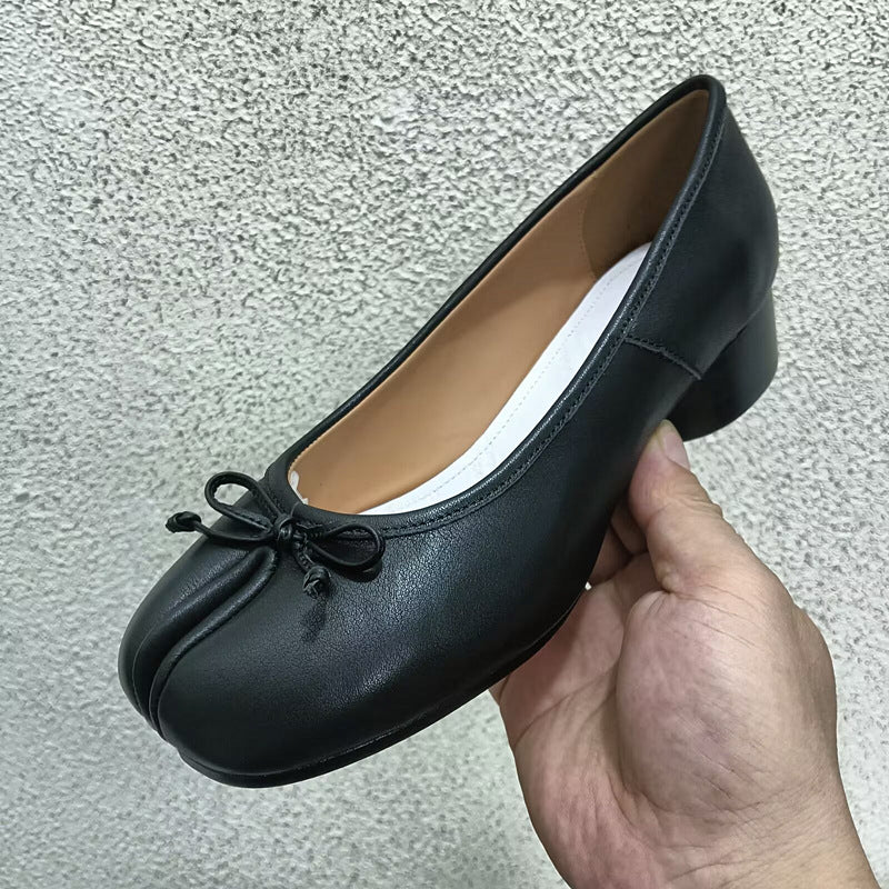 Women Split-Toe Leather Mary Jane Shoes