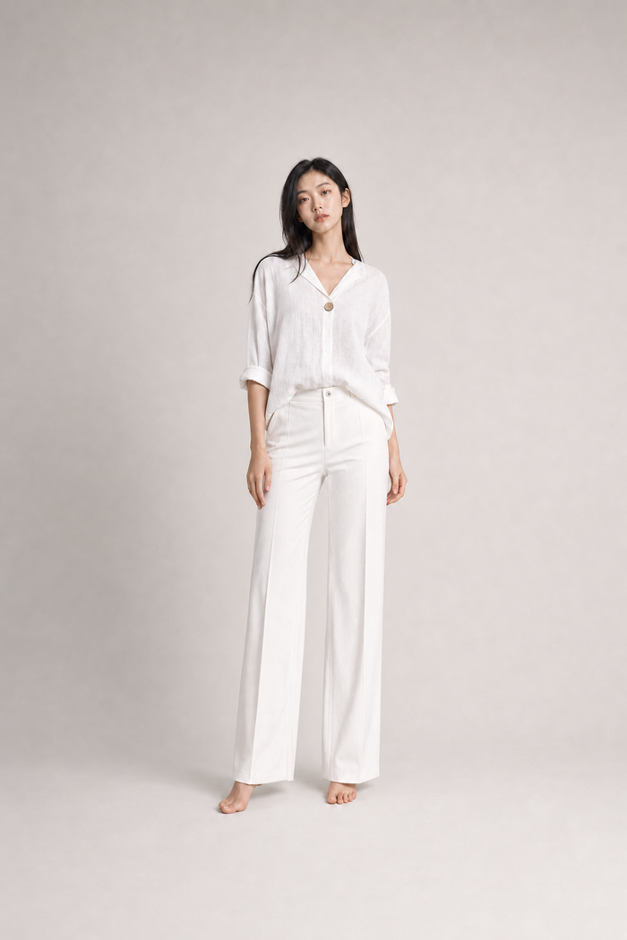 V-Ausschnitt Bluse