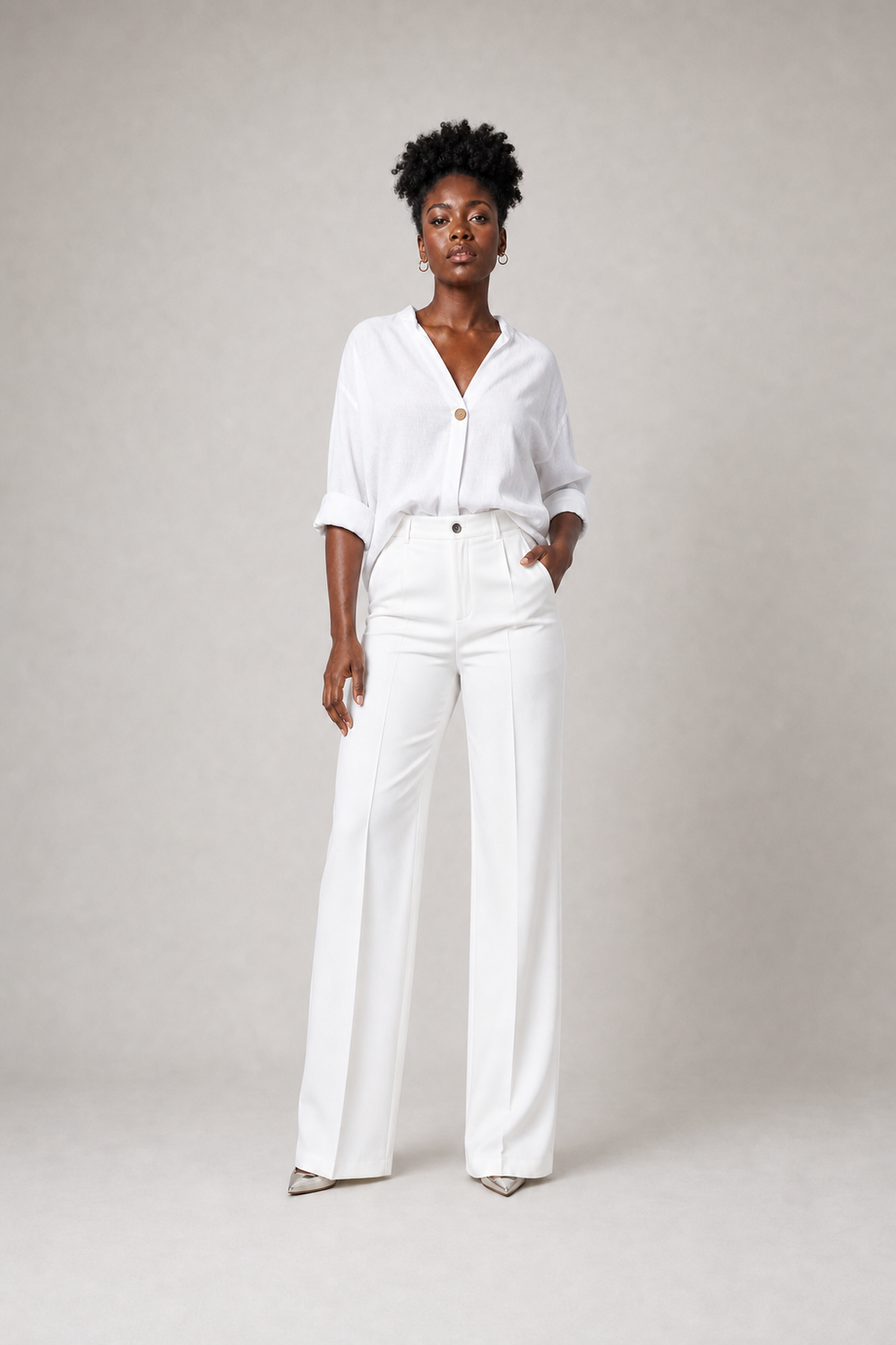 Weite Hose High Waist