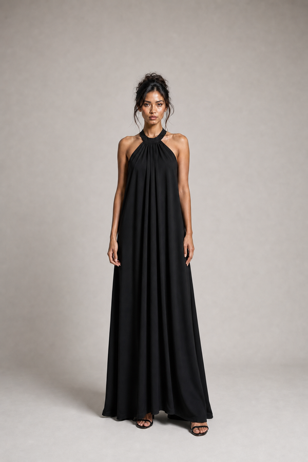 Maxi-Kleid mit Halter-Ausschnitt Loose Fit