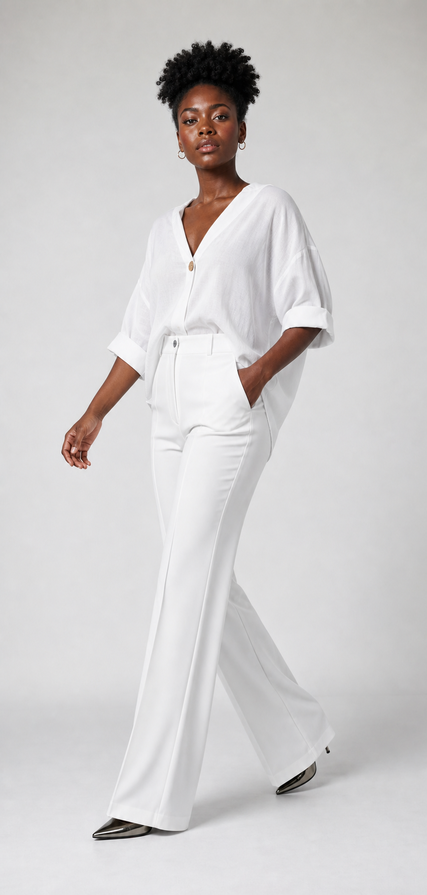 Weite Hose High Waist