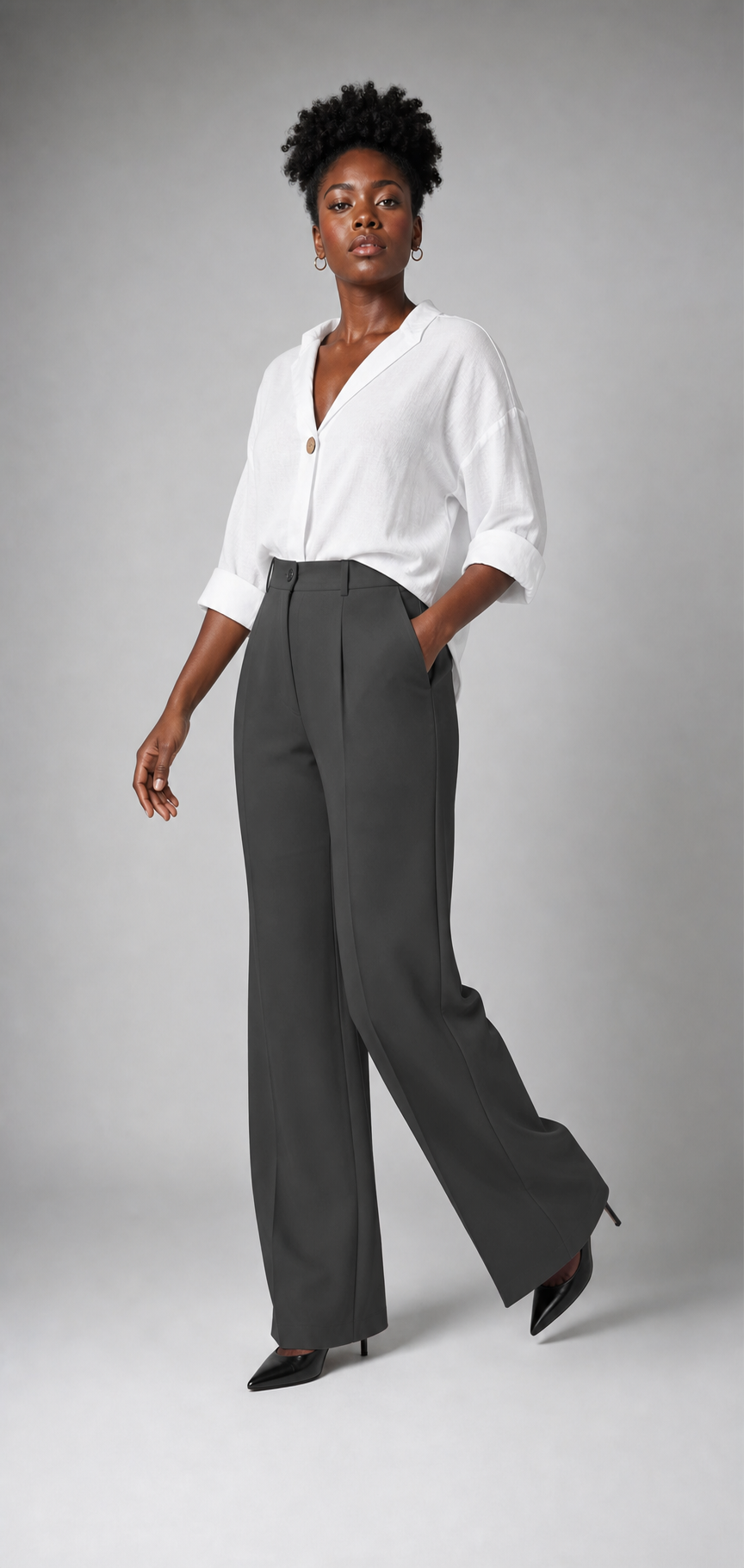 Weite Hose High Waist