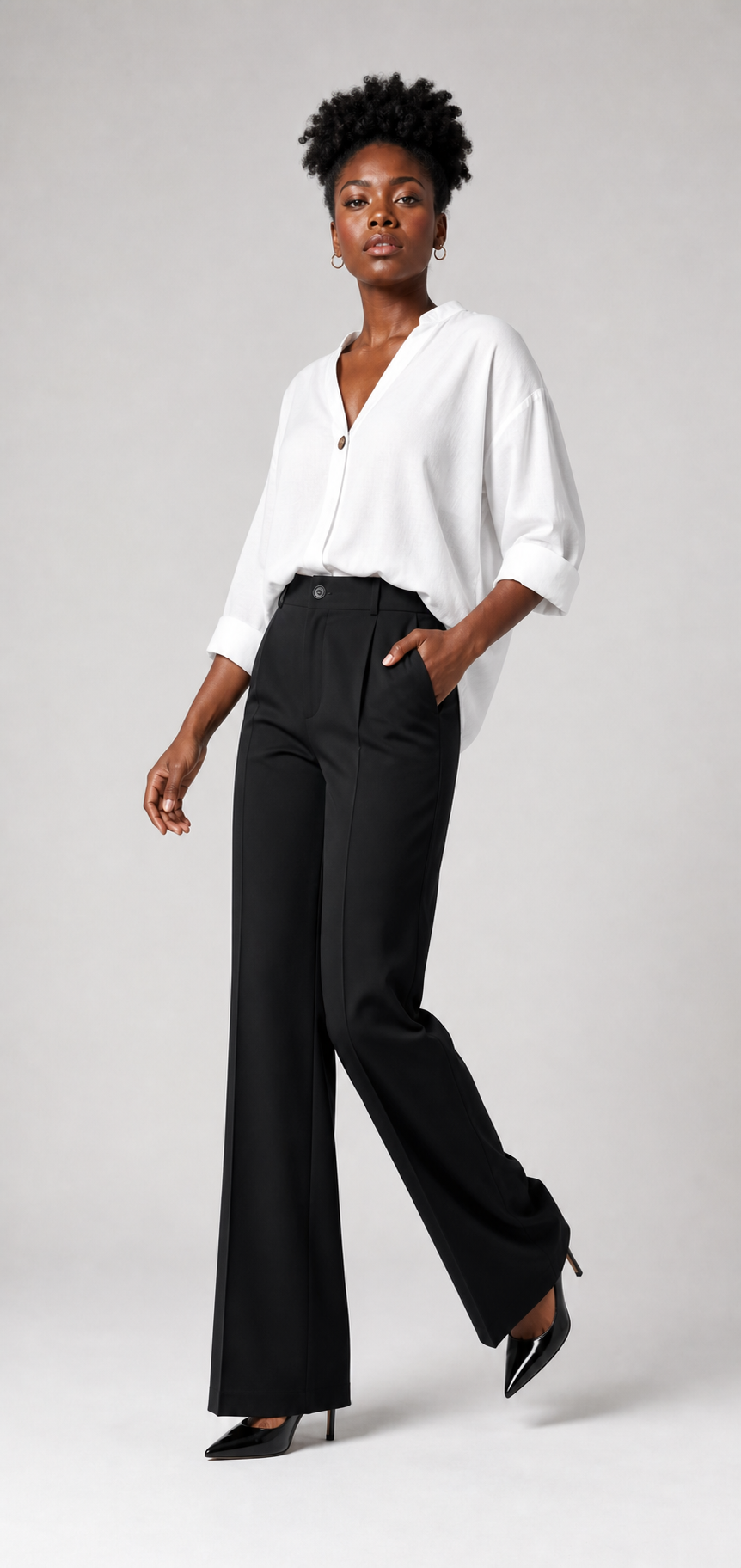 Weite Hose High Waist