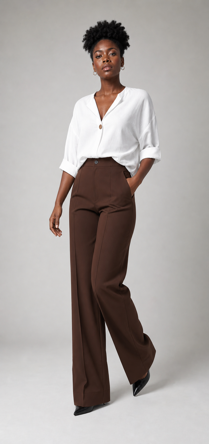 Weite Hose High Waist