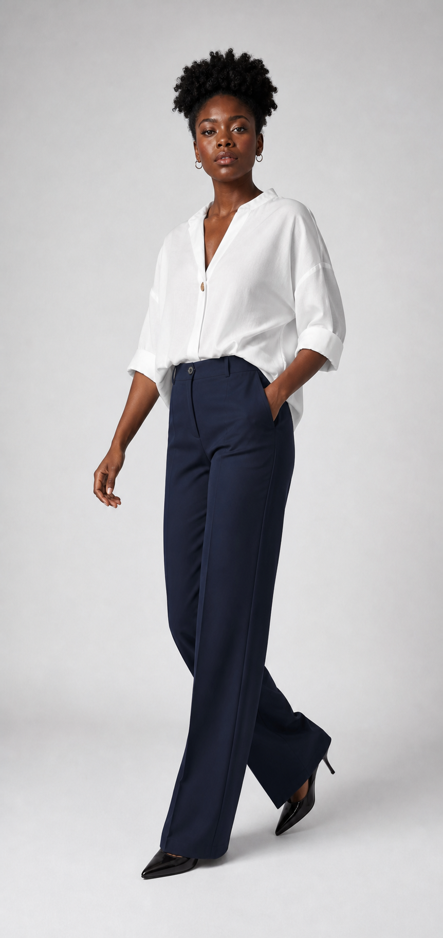 Weite Hose High Waist