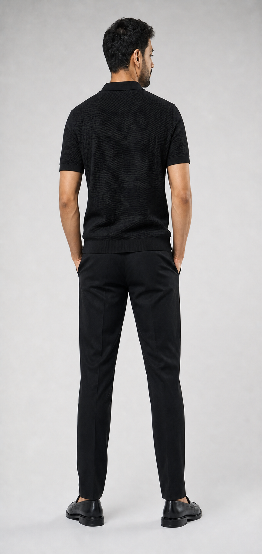 Strick-Poloshirt aus Baumwolle