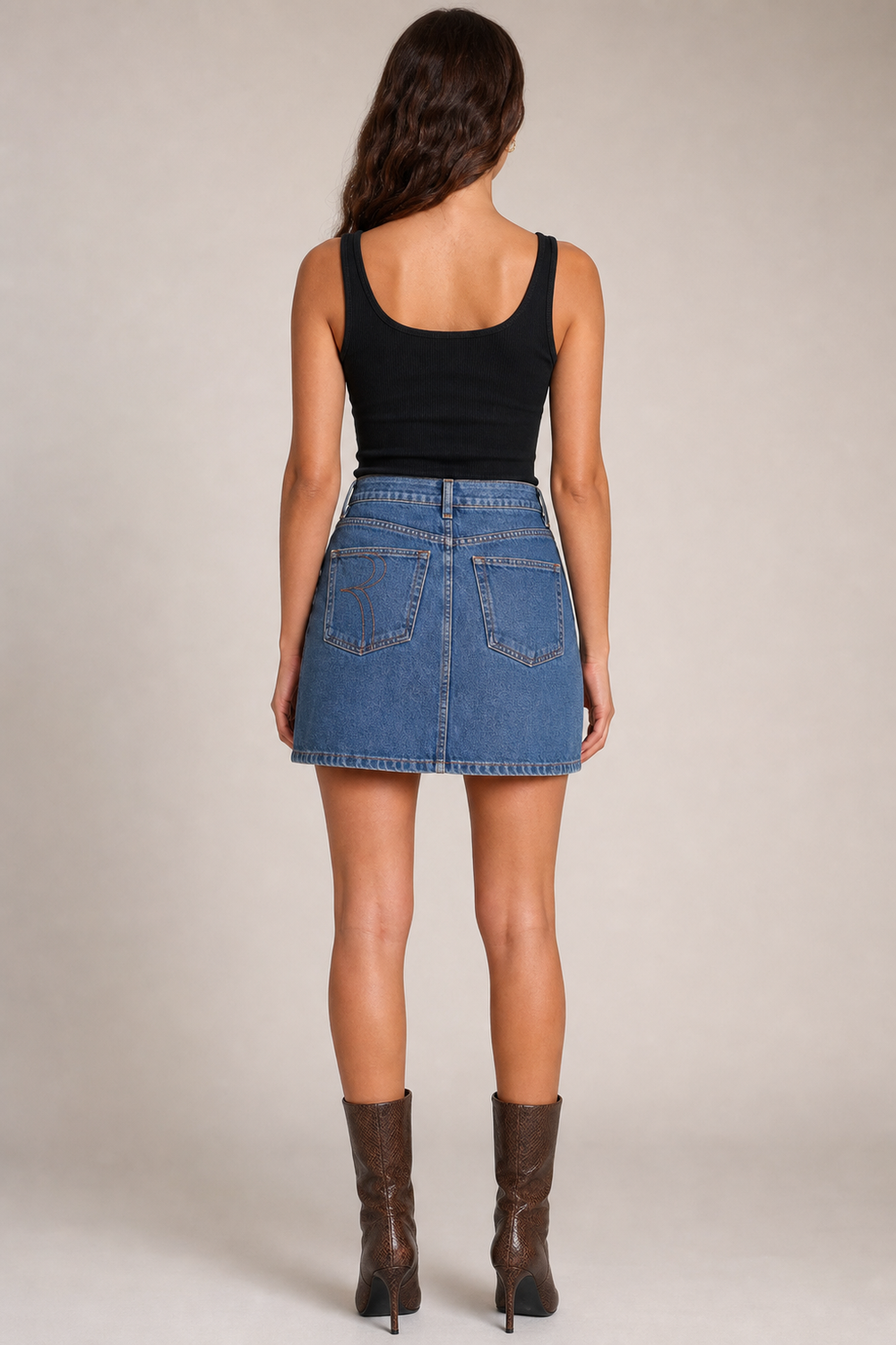 Denim-Minirock A-Linie