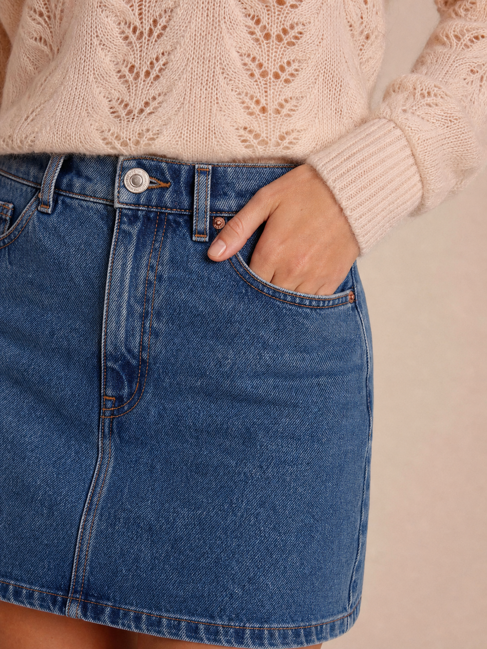 Denim-Minirock A-Linie
