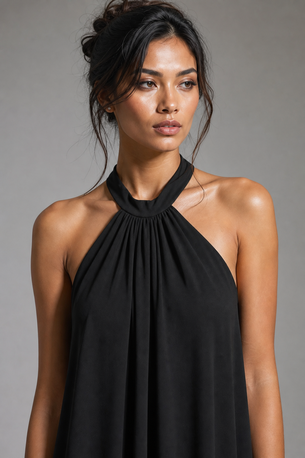 Maxi-Kleid mit Halter-Ausschnitt Loose Fit