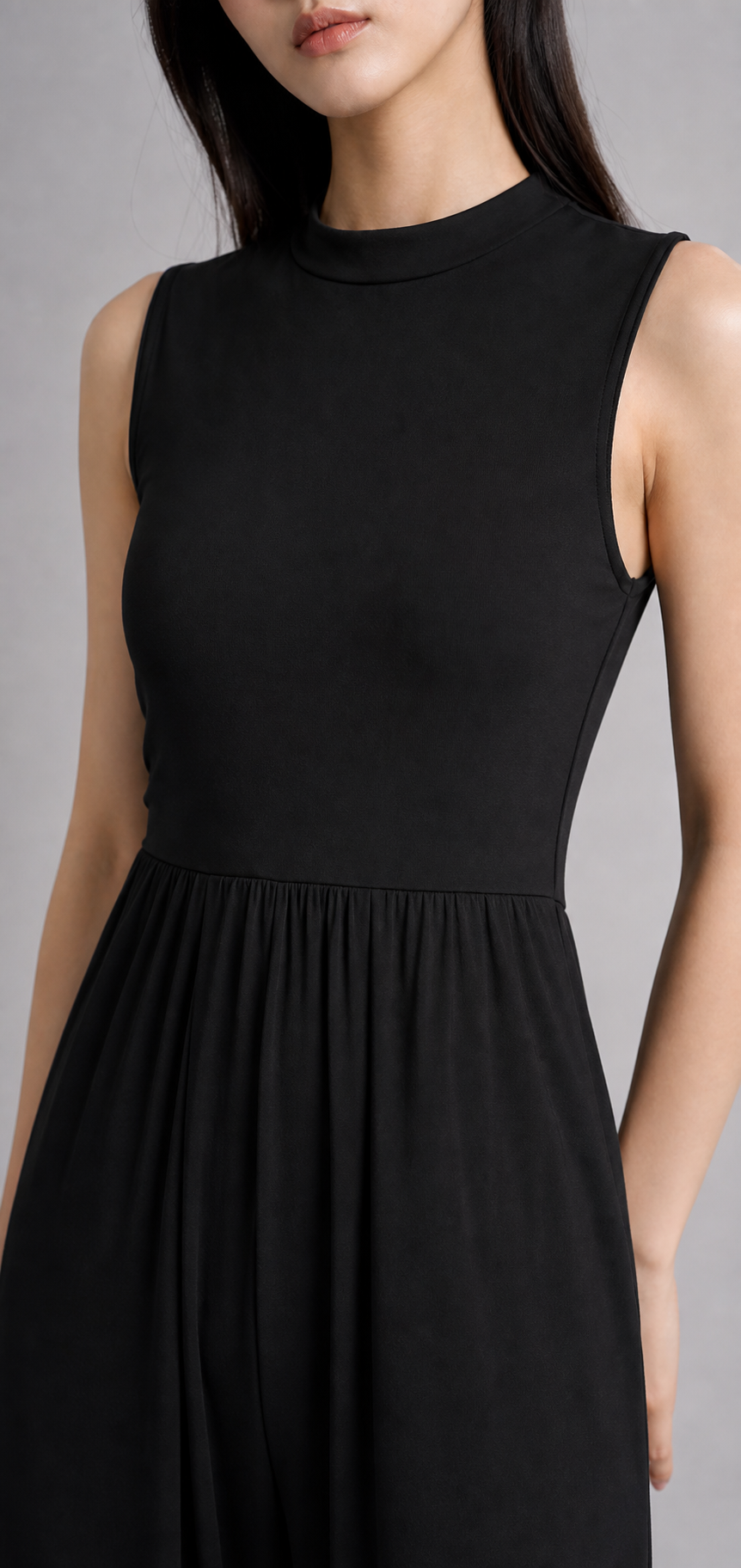 Ärmelloser Jumpsuit Weit Geschnitten