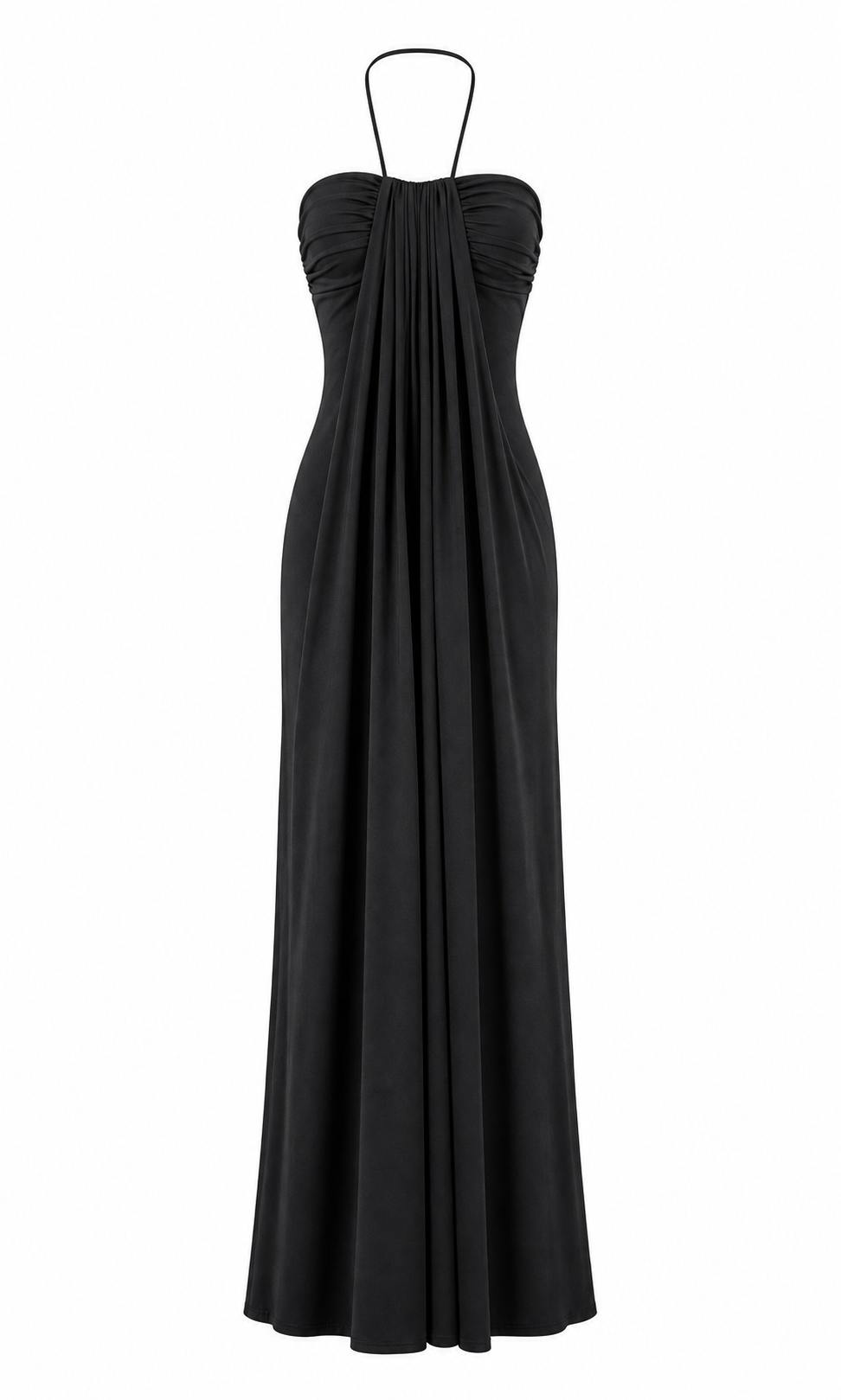 Rückenfreies Maxi-Kleid mit Halter-Ausschnitt