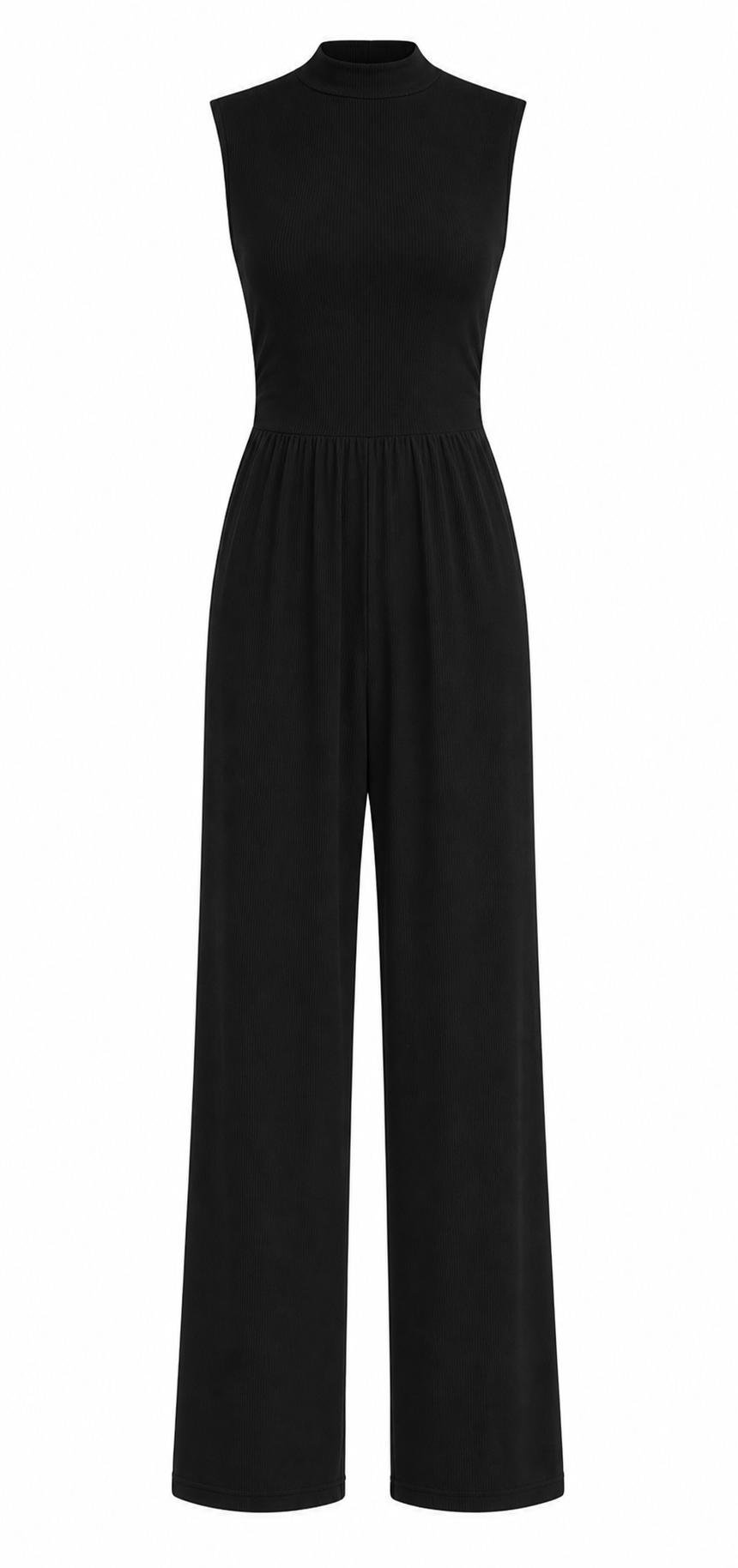 Ärmelloser Jumpsuit Weit Geschnitten
