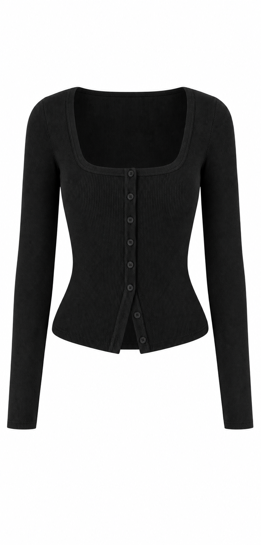 Feinstrick-Cardigan mit Karree-Ausschnitt