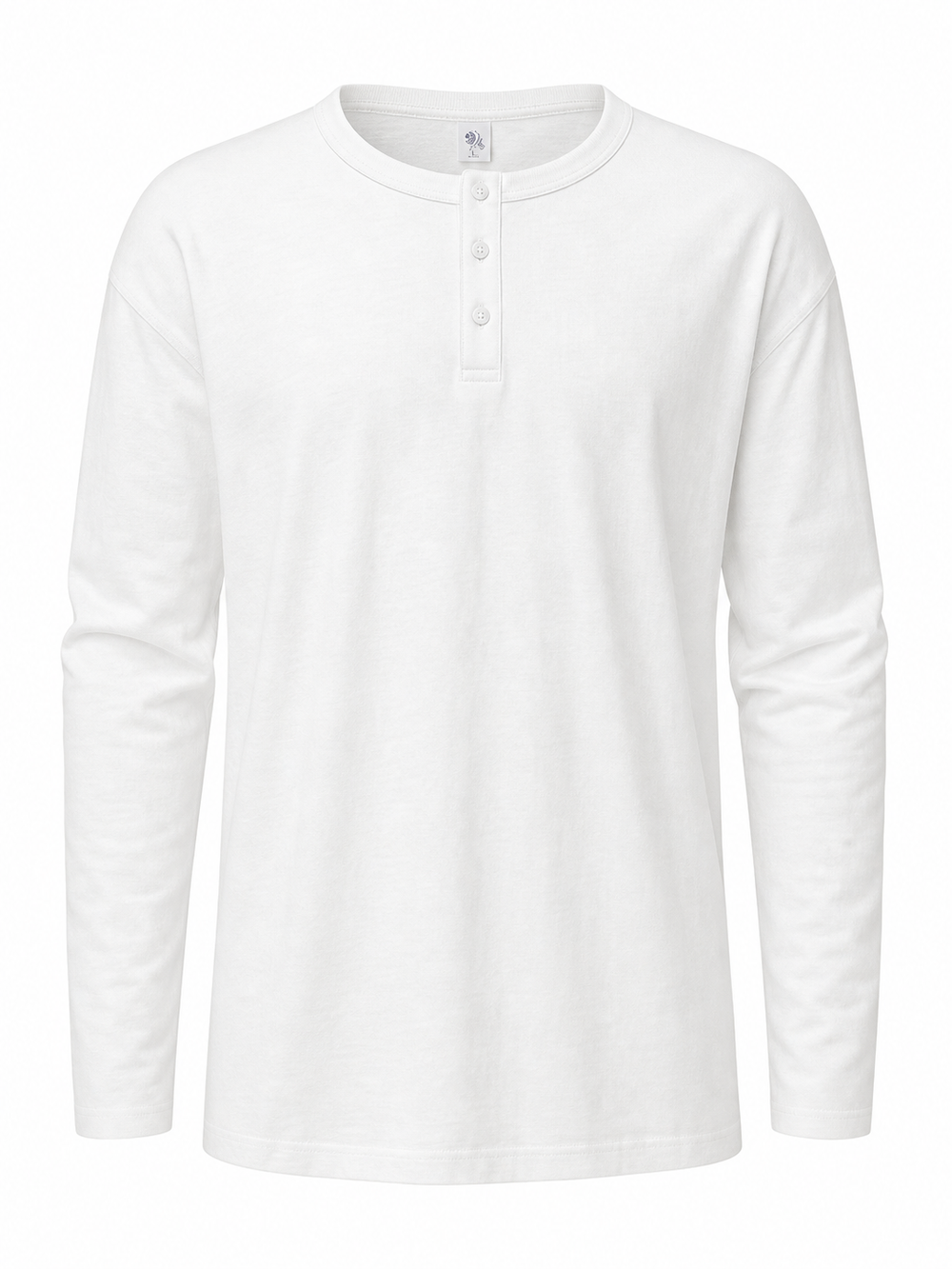 Henley-Shirt aus Baumwolle Langarm