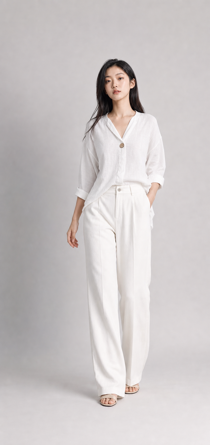 V-Ausschnitt Bluse
