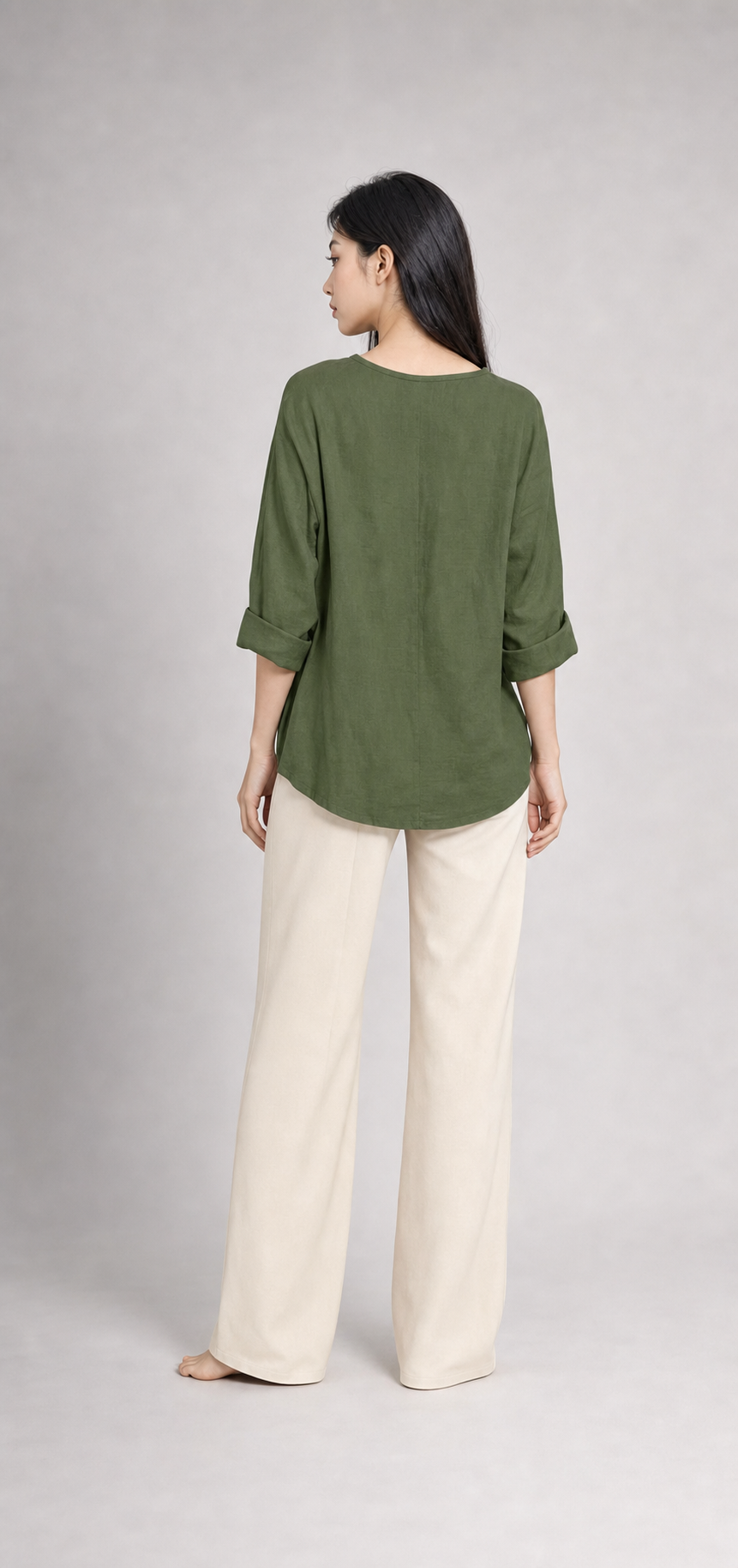 V-Ausschnitt Bluse