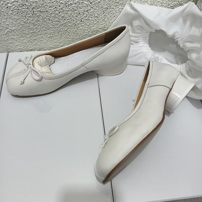 Women Split-Toe Leather Mary Jane Shoes