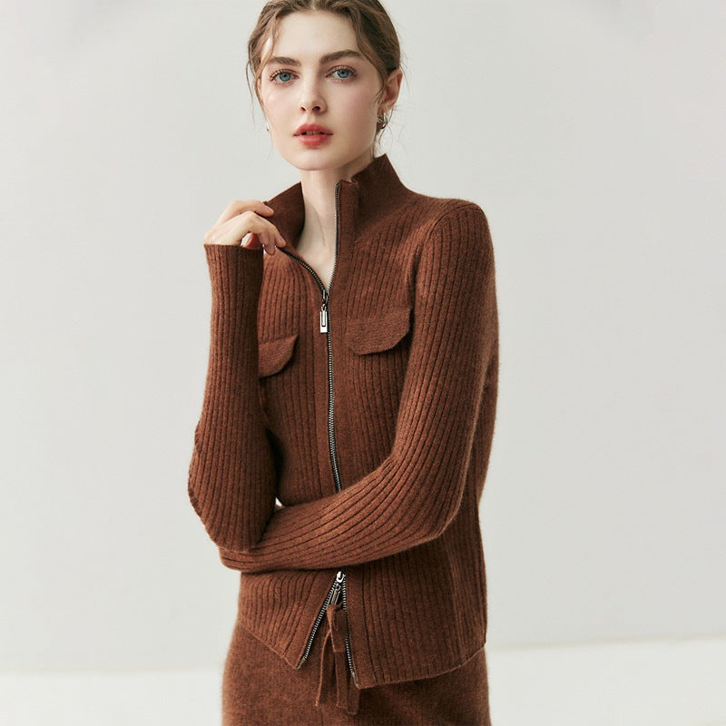Women's Pure Cashmere Knitted Cardigan