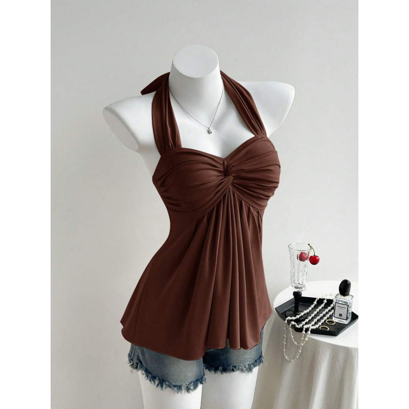 Womens Twist Backless Vest